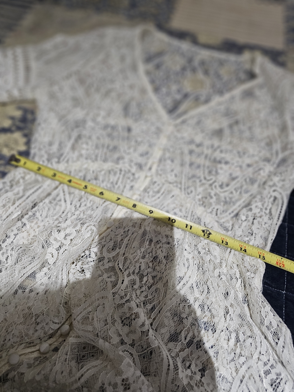 Shyanne Ivory Lace Button-Front Maxi Dress, NWT - Picture 10 of 15